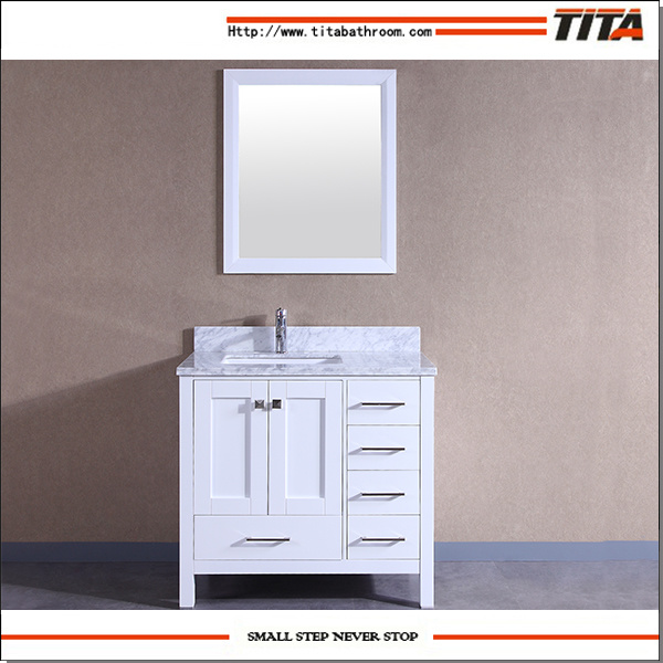 2017 Hot Selling Solid Wood Bathroom Cabinet T9199-36W