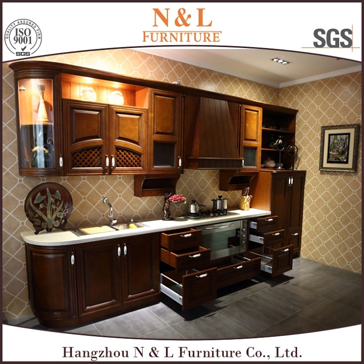 N&L High Quality Solid Wooden Classic Retro Small Kitchen Cabinet