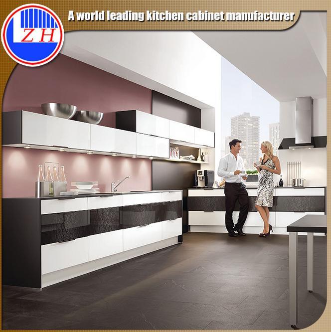 New Glossy Customized Modular Wood Kitchen Furniture for Cabinet (UV finished)