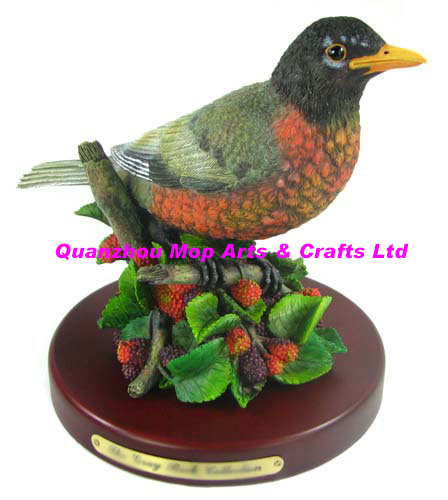 Polyresin Robin Statue, Resin Robin Crafts