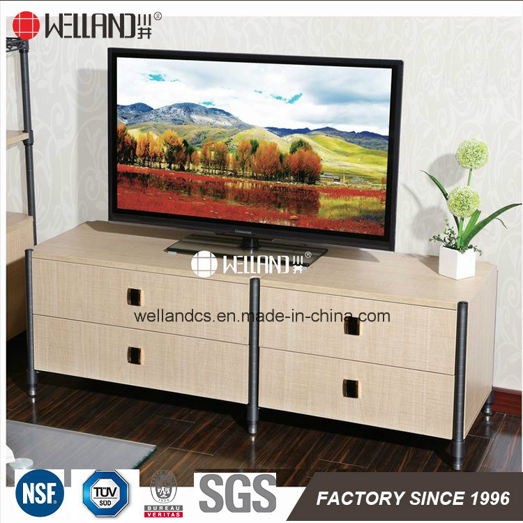 New Design Steel-Wooden Furniture for TV Storage and Display