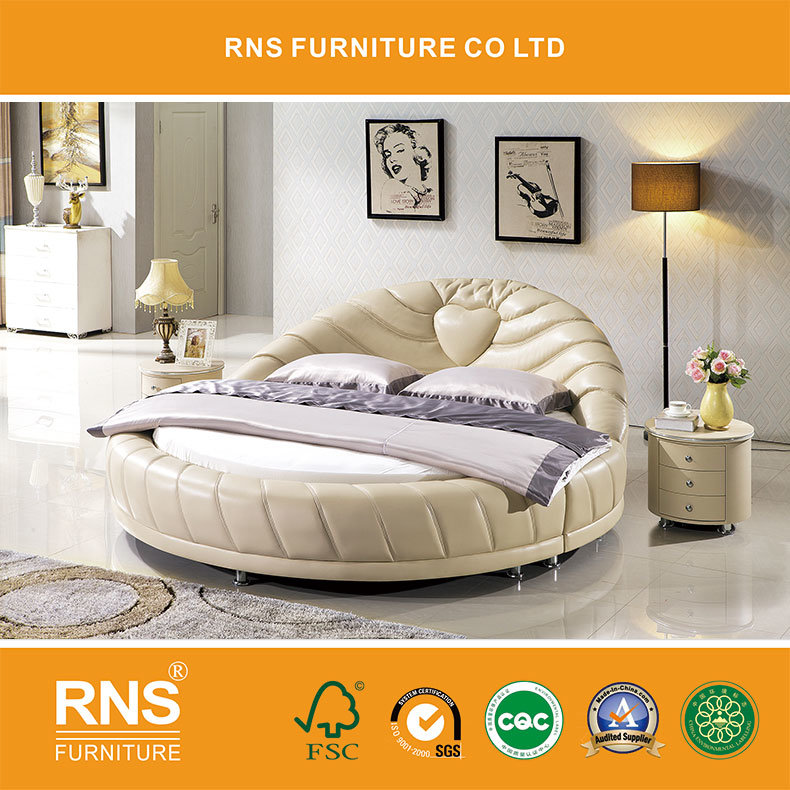 5#Round Bed Antique Round Wood Bed