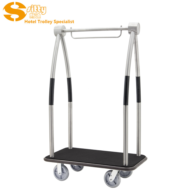 304# Stainless Steel Luggage/Bellman Cart for Hotel Lobby (SITTY 92.2114AB)