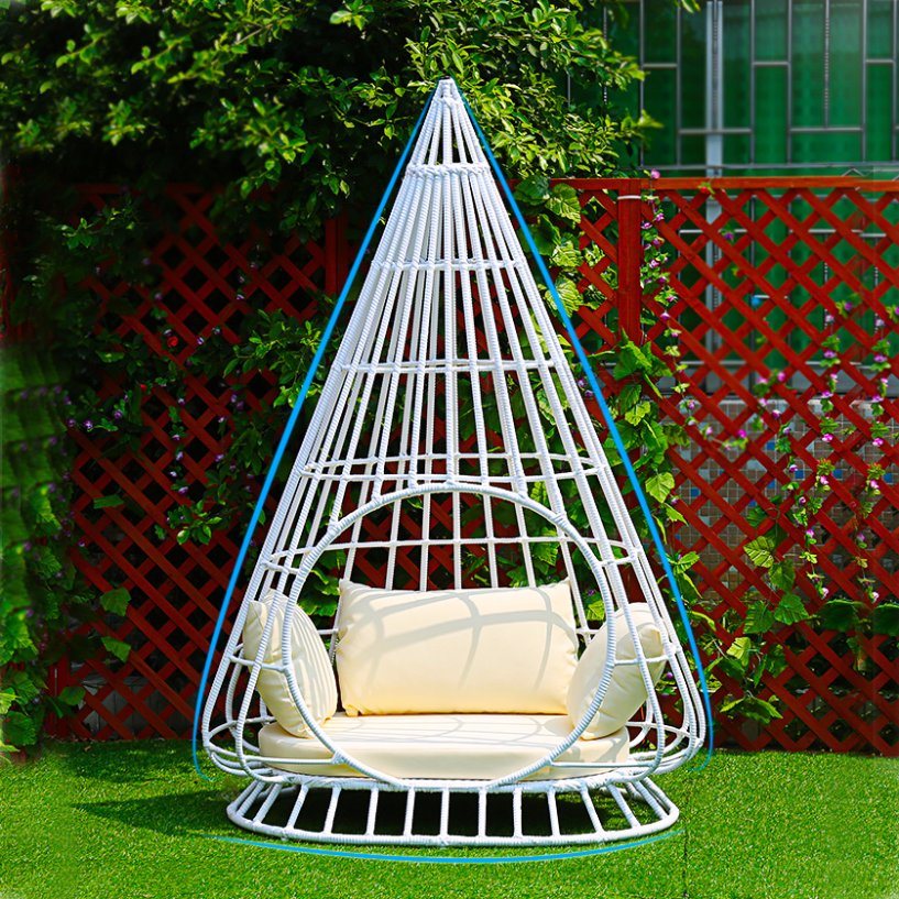 Bird's Nest Dome Sunshine Lounge Beach Circular Garden Furniture Rattan Sunbed T581