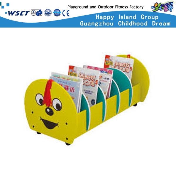 Wooden Caterpillar Book Shelf School Kids Furniture (Hc-3702)