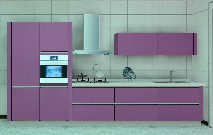 Kitchen Cabinet With UV High Glossy