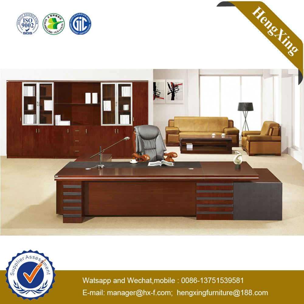 Straight Shape Steel Leg CIF Trade Office Table (HX-RD6018)