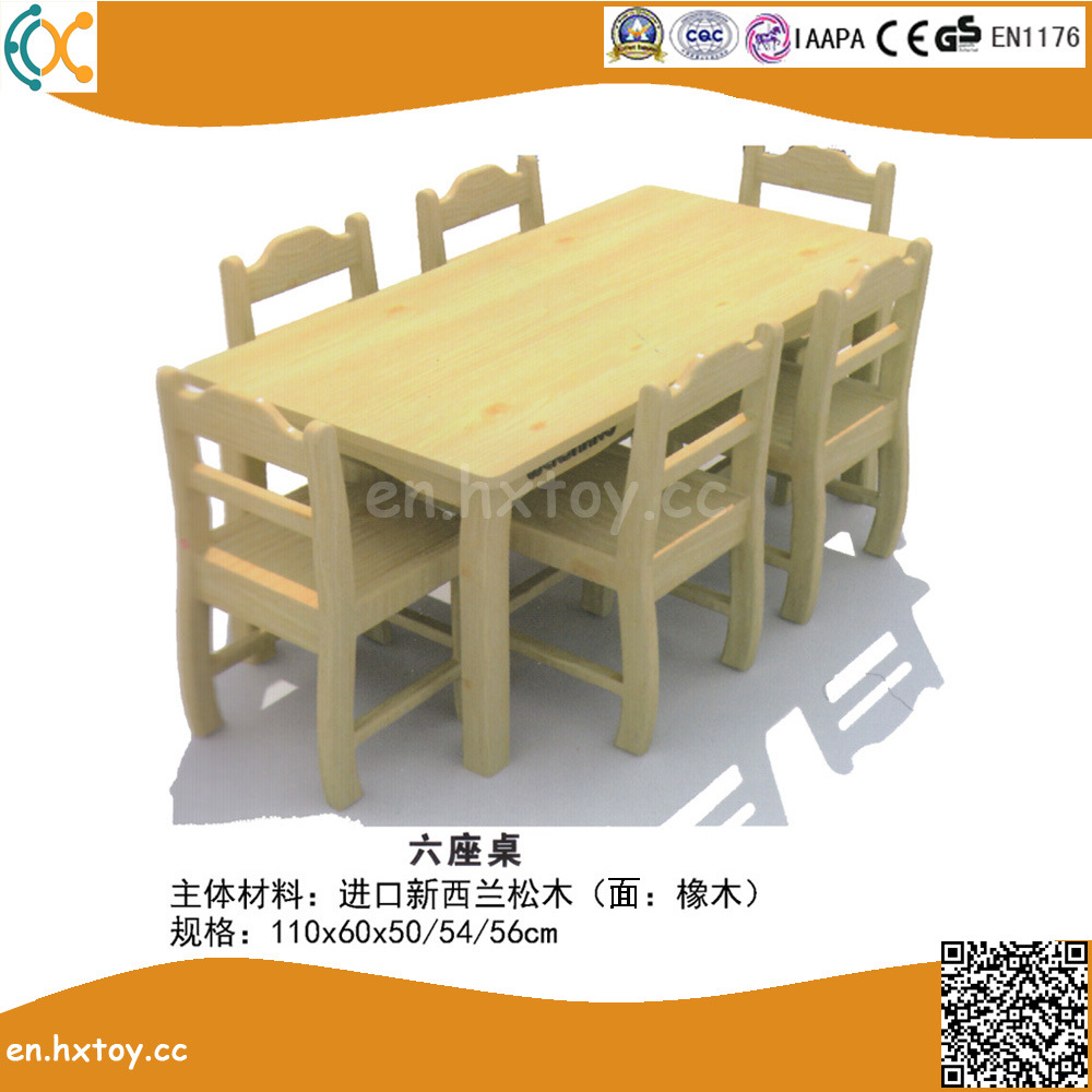 Kindergarten Wooden Rectangle Table for Children