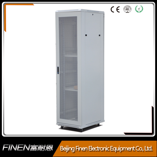 Grey Mesh Door Floor Standing Cabinet with 4 Fans