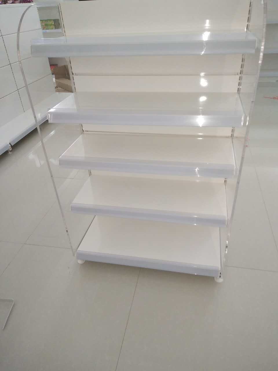 White Color Powder Coated Grocery Shelf