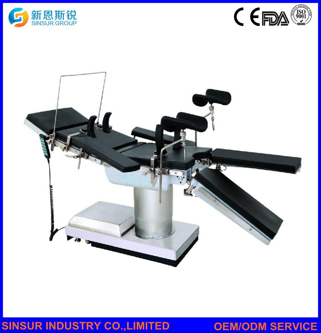 ISO/CE Approved Fluoroscopic Hospital Surgical Equipment Electric Hydraulic Operation Table