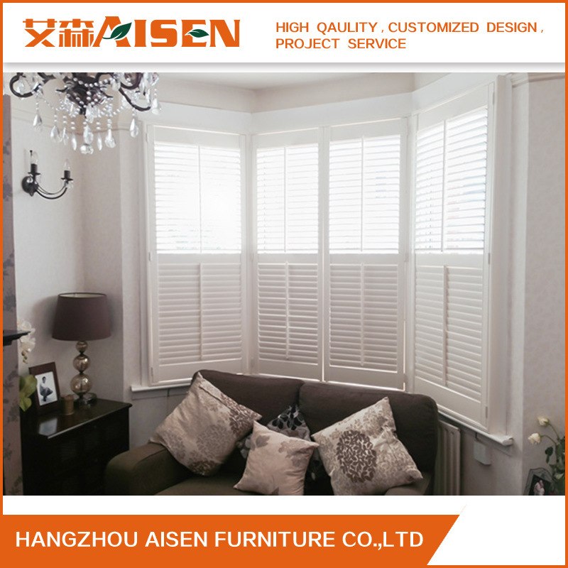 Wholesale Interior Bedroom White Basswood Plantation Shutter