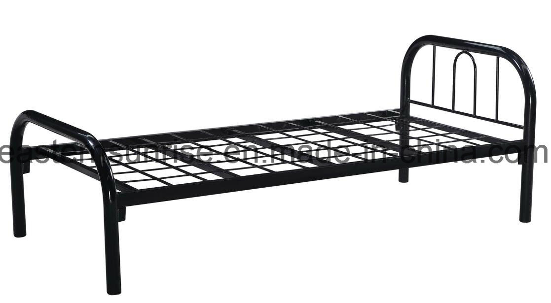 Wholesale Student Military Worker Hotel Use Metal Steel Single Bed