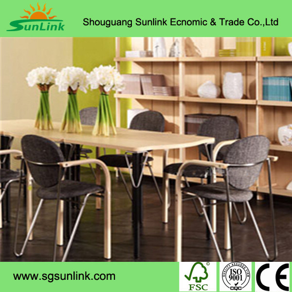 Wood Plastic School Furniture Set with Metal Steel Tube