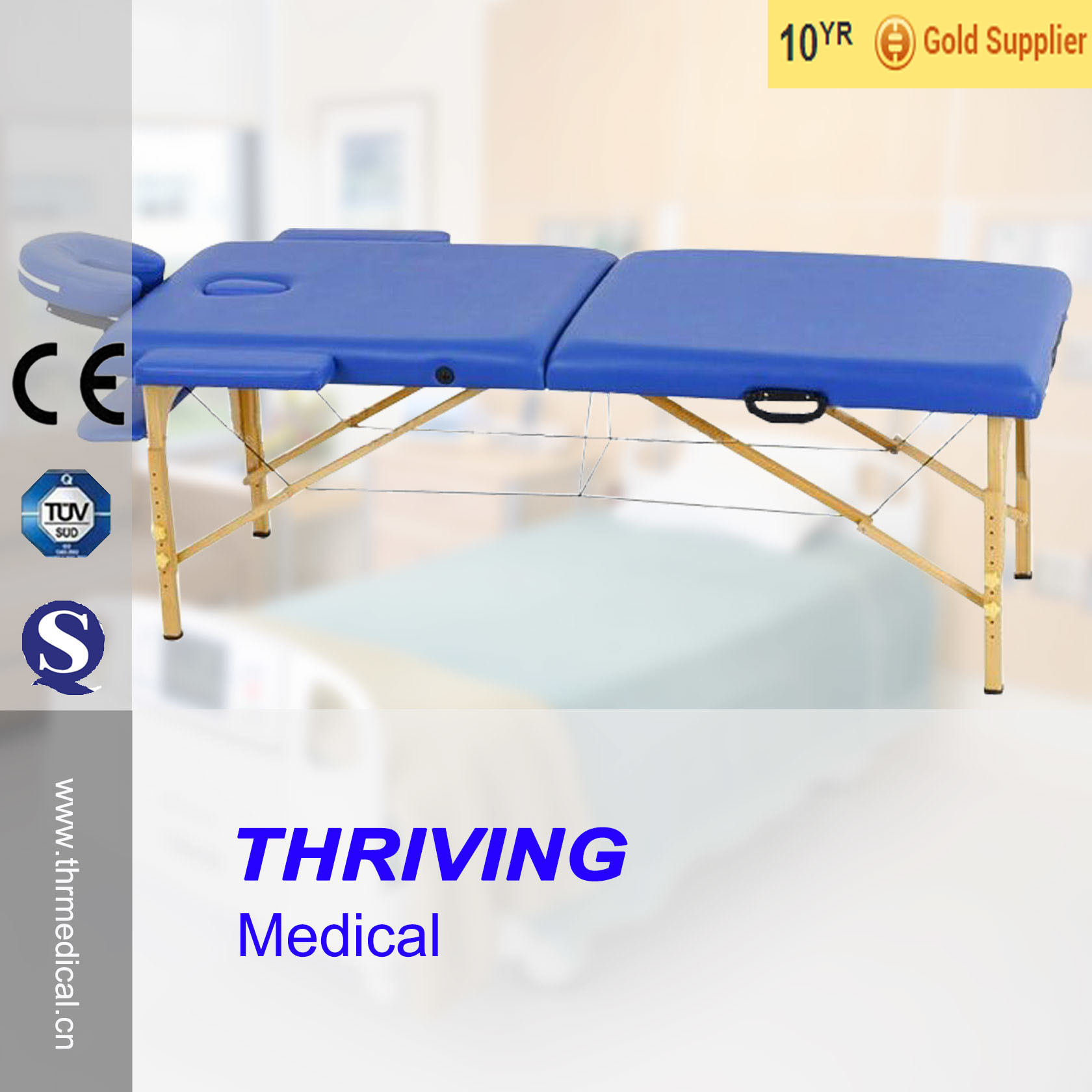 Probltal Folding Wooden Massage Table (THR-WT002C)