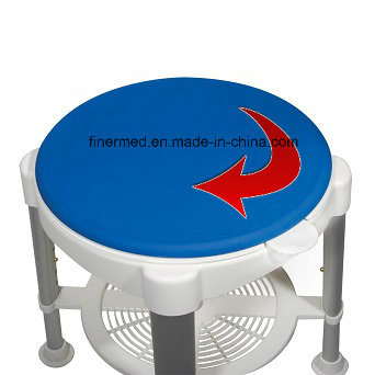 Swivel Bath Stool with Rotating Padding Seat