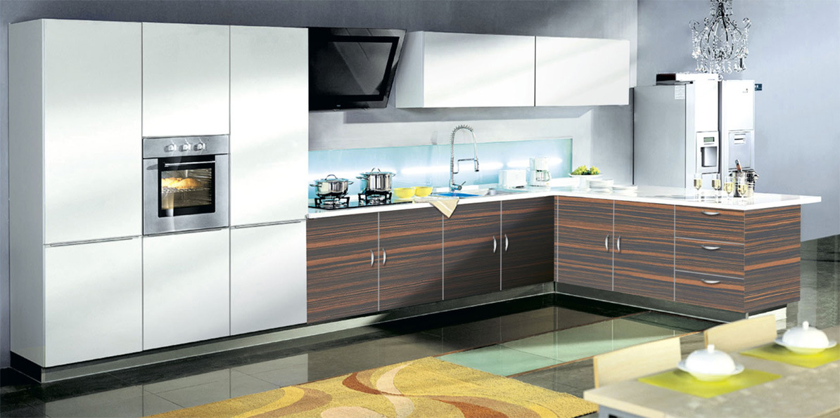 Modular Wood Kitchen Cabinet for Sale (ZH-9601)