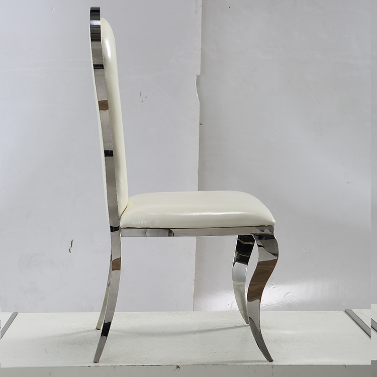 Modren Simple Noble Leather Stainless Steel Frame Chair for Wedding Party/Banquet/Restaurant