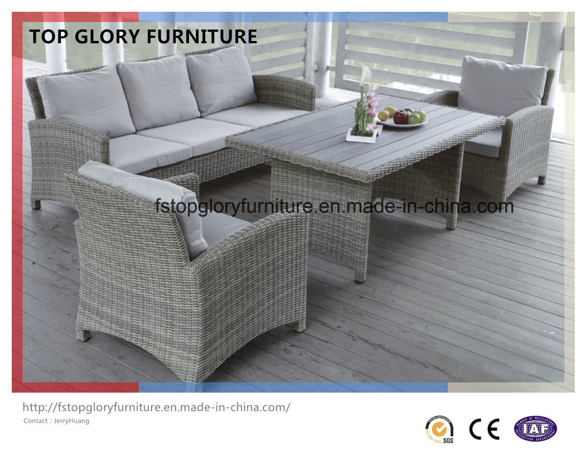 UV Resistance Rattan Outdoor Furniture Garden Sofa Set (TG-073)