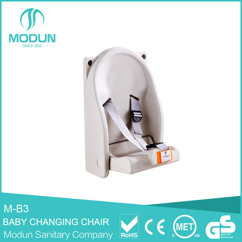 Top Quality Wall Mounted Folding Child Protection Seat for Bathroom, Safety Folding Baby Changing Table / Seats for Bathroom