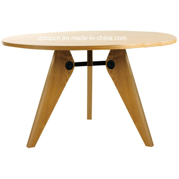 Round Jean Prouve Gueridon Wood Table for Cafe Restaurant (SP-RT456)