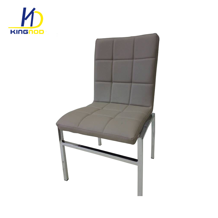 Top Sale Modern Soft PU Leather Dining Office Chair with Chrome Legs