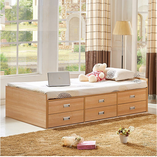 Drawer Bed with 6 Drawers and Big Storage Space