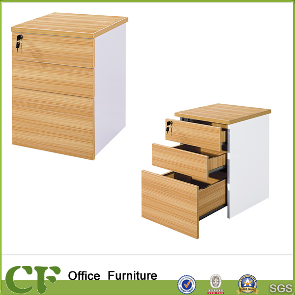 Lockable Wooden Furniture Office 3 Drawers Cabinet