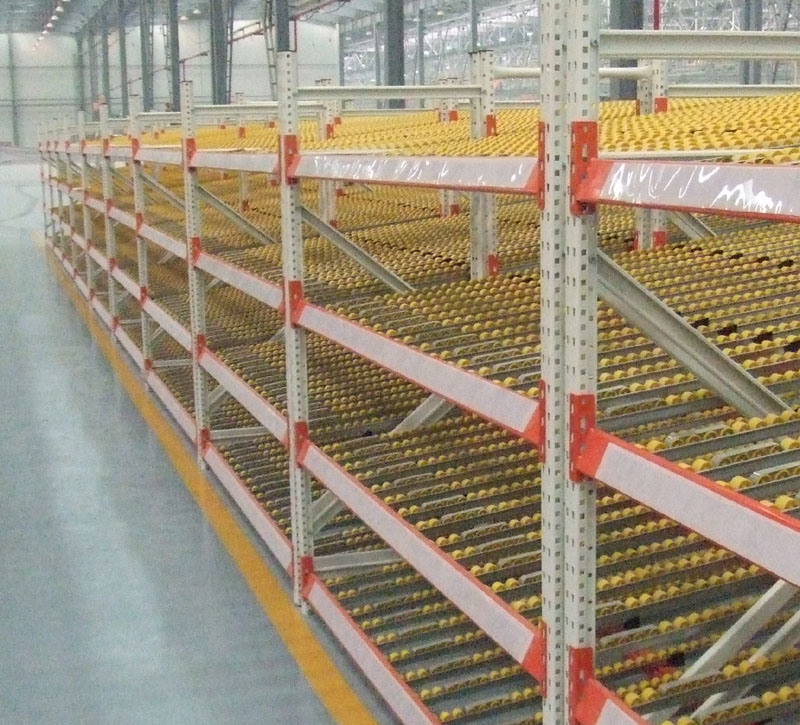 Pallet Flow Rack Designed to Suit Any Pallet Size