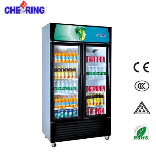 Glass Door Upright Drink Display Freezer