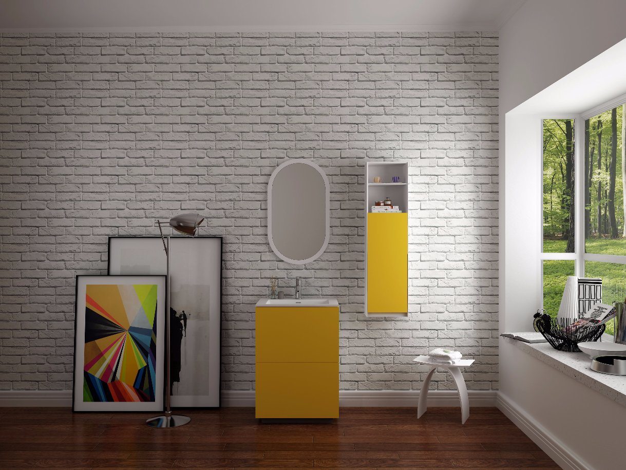 Wall Mounted Solid Surface Bathroom Furniture Bathroom Cabinet