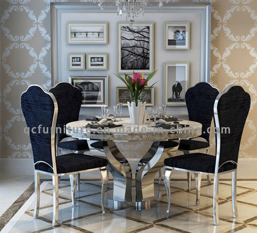 Home Furniture Fashion Design Marble Granite Dining Table