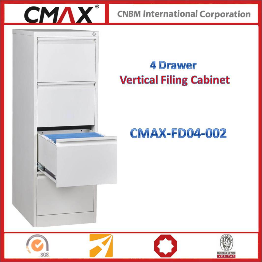 4 Drawer Vertical Filing Cabinet Cmax-Fd04-002