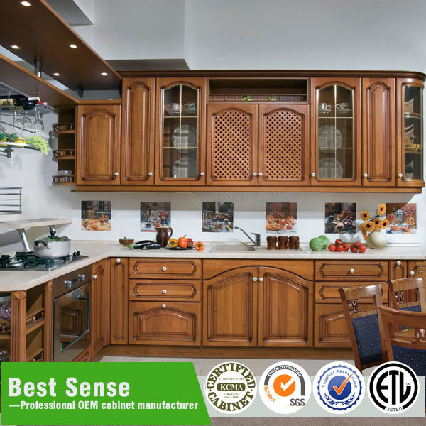 American Style Solid Wood Kitchen Cabinet Design