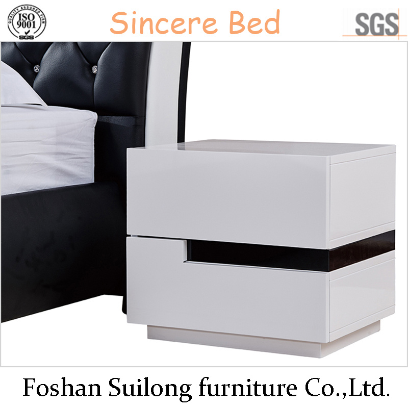 Modern Style Bedroom Furniture Bed Real Leather Bed