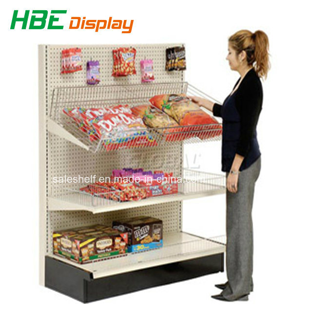 Amercian Style Perforated Panel Store Gondola Shelving