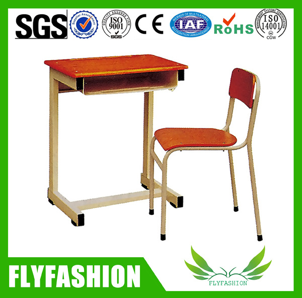 Wooden Modern Middle Classroom Student Desk with Chair Sf-07s