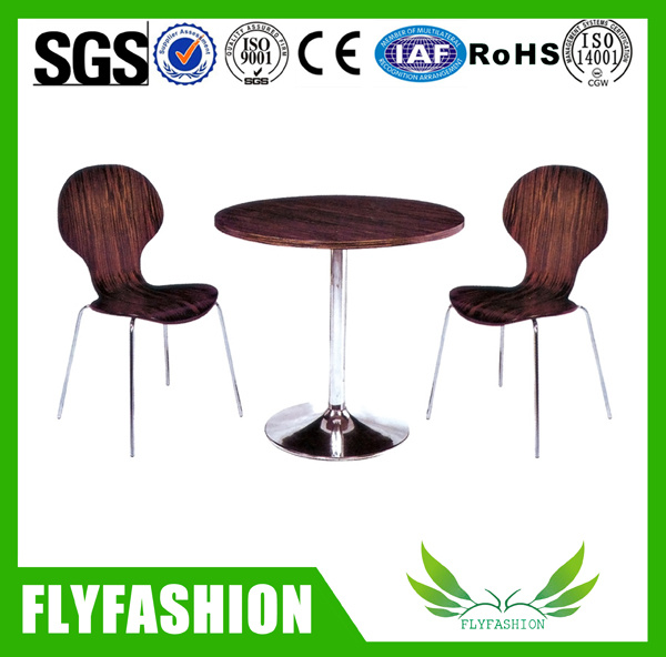 Flyfashion Antique Wood Coffee Table and Chair for Sale (DT-15)