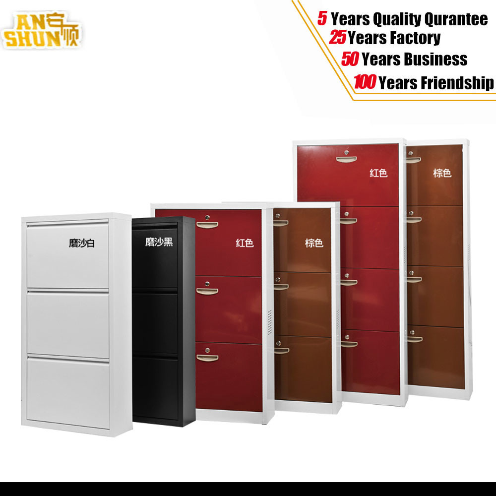 Colored Fashion Style Metal Shoe Cabinet, Shoe Cabinet Use for Home