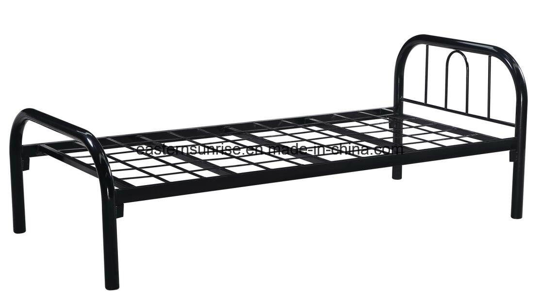 Black Powder Coated Metal Single Bed