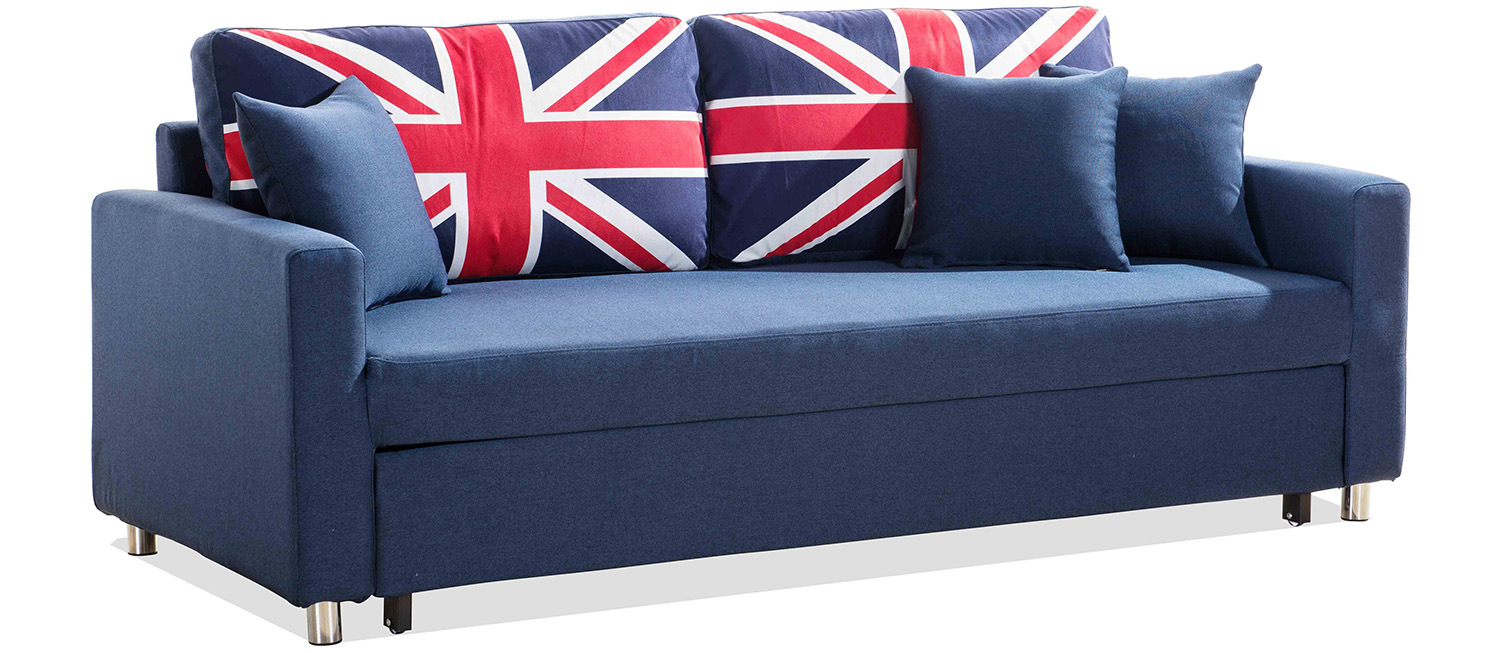 Fashion Functional Fabric Sofa Bed with Armrest