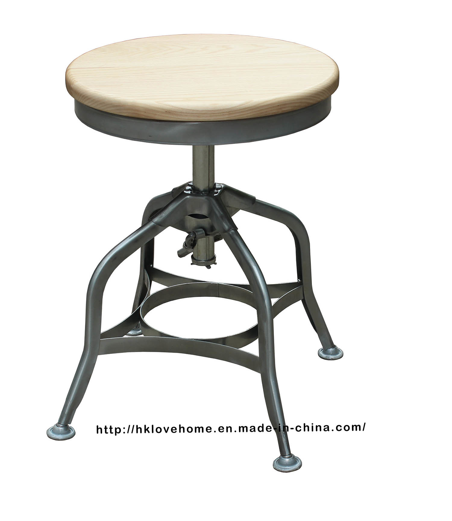 Modern Industrial Restaurant Vintage Toledo Wooden Dining Bar Stools