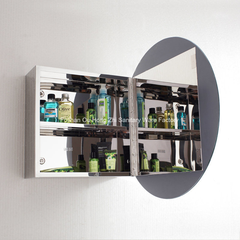 Oval Circle Mirror Small Bathroom Medicine Cabinet