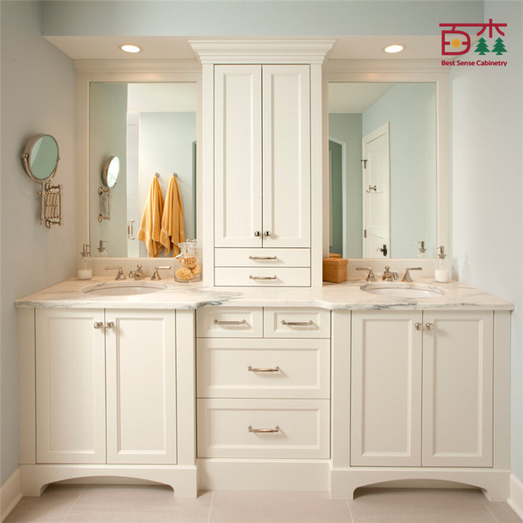 Modern Shaker Style Solid Wood Bathroom Cabinet