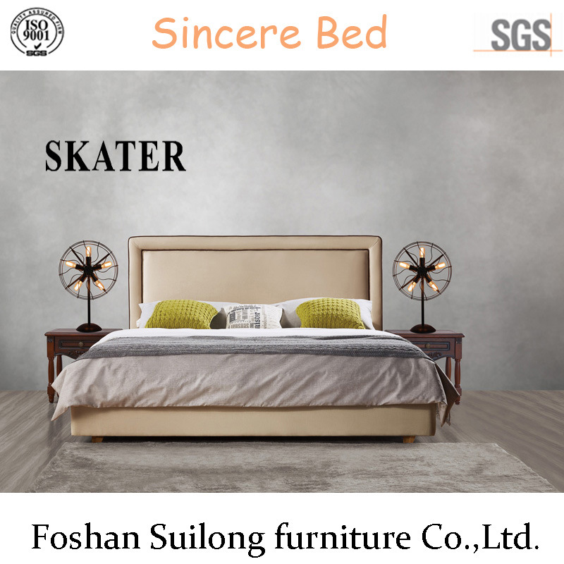 Modern American Style Leather Bed Fabric Bed Bedroom Furniture