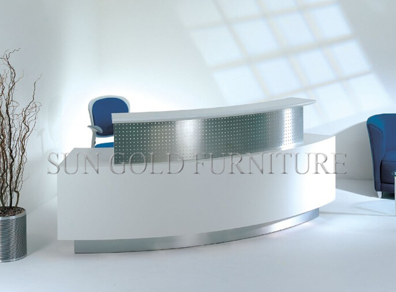 Modern High End Customized Small Steel Salon Reception Desk (SZ-RT037)