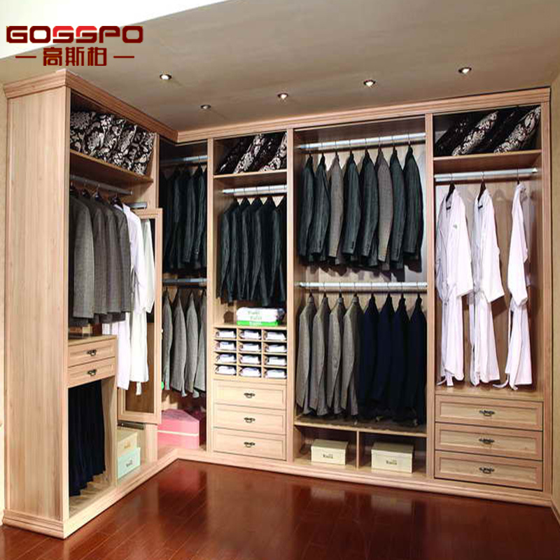 Bedroom Furniture Mahogany Wood Big Wardrobe Closet (GSP17-022)