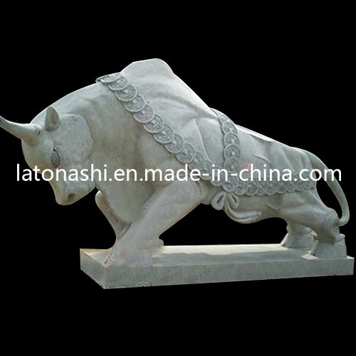 OEM & ODM Grey Granite Bull Animal Garden Statue Landscape Sculptures