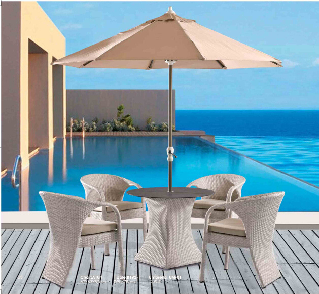 Outdoor Furniture Rattan Table with Chair