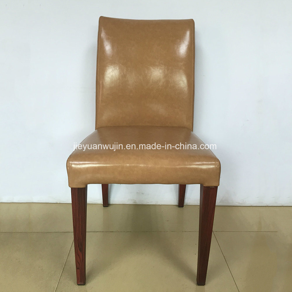 Restaurant Furniture Comfortable Leather Metal Dining Chair (JY-R85)